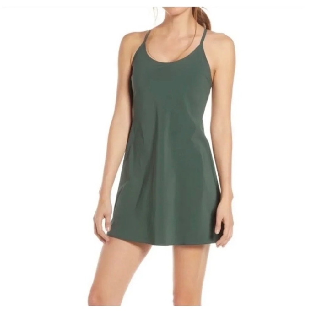 Outdoor Voices Exercise Dress Hunter Green Racerback Built-in‎ Shorts Womens S